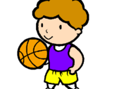 Desenho Jogador de basquete pintado por edu