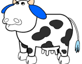 Desenho Vaca pensativa pintado por barrosa