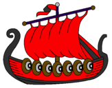 Desenho Barco viking pintado por jaCKSON