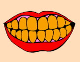 Desenho Boca e dentes pintado por Gregório
