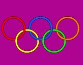 Desenho Argolas dos jogos olimpícos pintado por jasmim