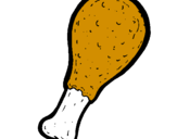 Desenho Coxas de frango pintado por gustavo