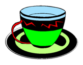 Desenho Taça de café pintado por sophia