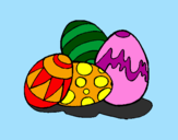 Desenho Ovos de páscoa pintado por Marcia