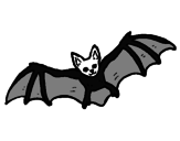 Desenho Morcego a voar pintado por morcego