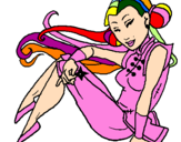 Desenho Princesa ninja pintado por Oi