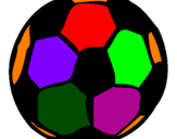 Desenho Bola de futebol pintado por gab