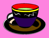 Desenho Taça de café pintado por joao victor
