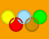 Desenho Argolas dos jogos olimpícos pintado por RODRIGO