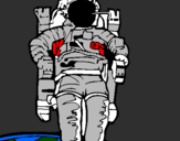 Desenho Astronauta pintado por katy4