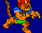 Desenho Jogador tigre pintado por AZULZINHO