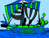 Desenho Barco romano pintado por pedro lucas
