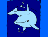 Desenho Golfinho pintado por lucas