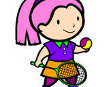 Desenho Rapariga tenista pintado por vera