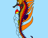 Desenho Cavalo marinho oriental pintado por guilherme                