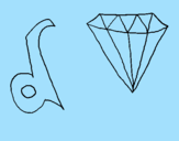 Desenho Diamante pintado por diamante
