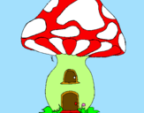 Desenho Casa cogumelo pintado por mtvlove