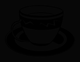 Desenho Taça de café pintado por carolina  vera karen