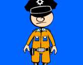 Desenho Agente de polícia pintado por danizinha