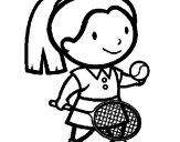 Desenho Rapariga tenista pintado por violao