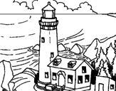 Desenho Farol pintado por torre