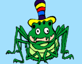 Desenho Aranha com chapéu pintado por RAYAMA