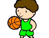 Desenho Jogador de basquete pintado por liliana