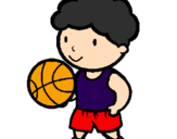Desenho Jogador de basquete pintado por Gabriel