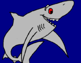 Desenho Tiburão alegre pintado por joao