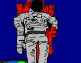 Desenho Astronauta pintado por tomas
