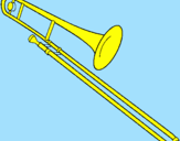 Desenho Trombone pintado por musicas