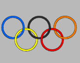 Desenho Argolas dos jogos olimpícos pintado por andre
