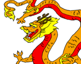 Desenho Dragão chinês pintado por rosiely