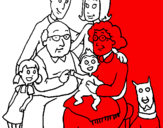 Desenho Família pintado por Verônica