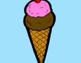 Desenho Cone de gelado pintado por victória.R.