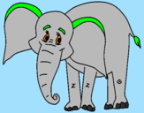 Desenho Elefante feliz pintado por julia arielly bueno