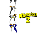 Desenho Madagascar 2 Pingüinos pintado por flavio