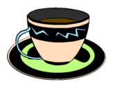 Desenho Taça de café pintado por xícara
