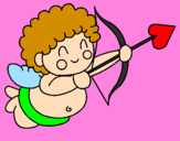 Desenho Cupido  pintado por simone