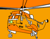 Desenho Helicoptero de resgate pintado por izau
