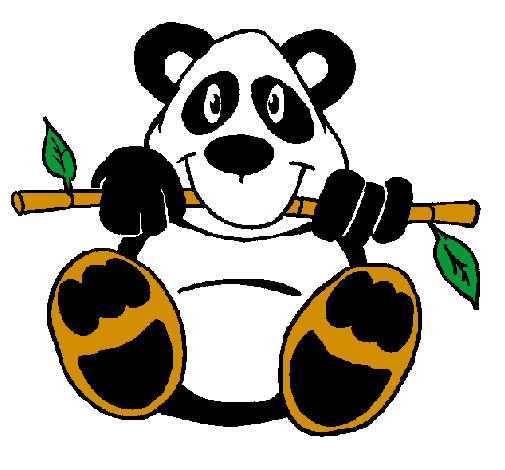 Desenho Urso panda pintado por vivi