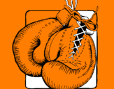 Desenho Luvas de boxe pintado por rafa