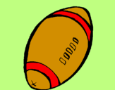 Desenho Bola de futebol americano pintado por coruja e rato