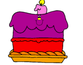 Desenho Bolo de aniversário pintado por paolla pomatti