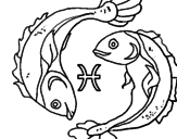 Desenho Pisces pintado por gabriel
