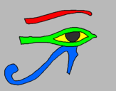 Desenho Olho de hórus pintado por nadabe