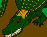 Desenho Crocodilo  pintado por milanez