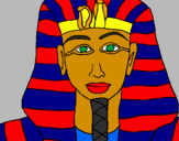 Desenho Tutankamon pintado por rita faial