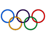 Desenho Argolas dos jogos olimpícos pintado por miguel