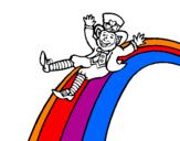 Desenho Duende no arco-íris pintado por ,x ´-aqqqqqqqqq